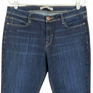 Anladia Women's Blue Denim Jeans Size 32 Stretch Skinny Mid Rise